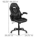 Flash Furniture X10 High-Back LeatherSoft Racing Style Gaming Chair with Flip-Up Arms, Ergonomic Padded Swivel Computer Chair, Black