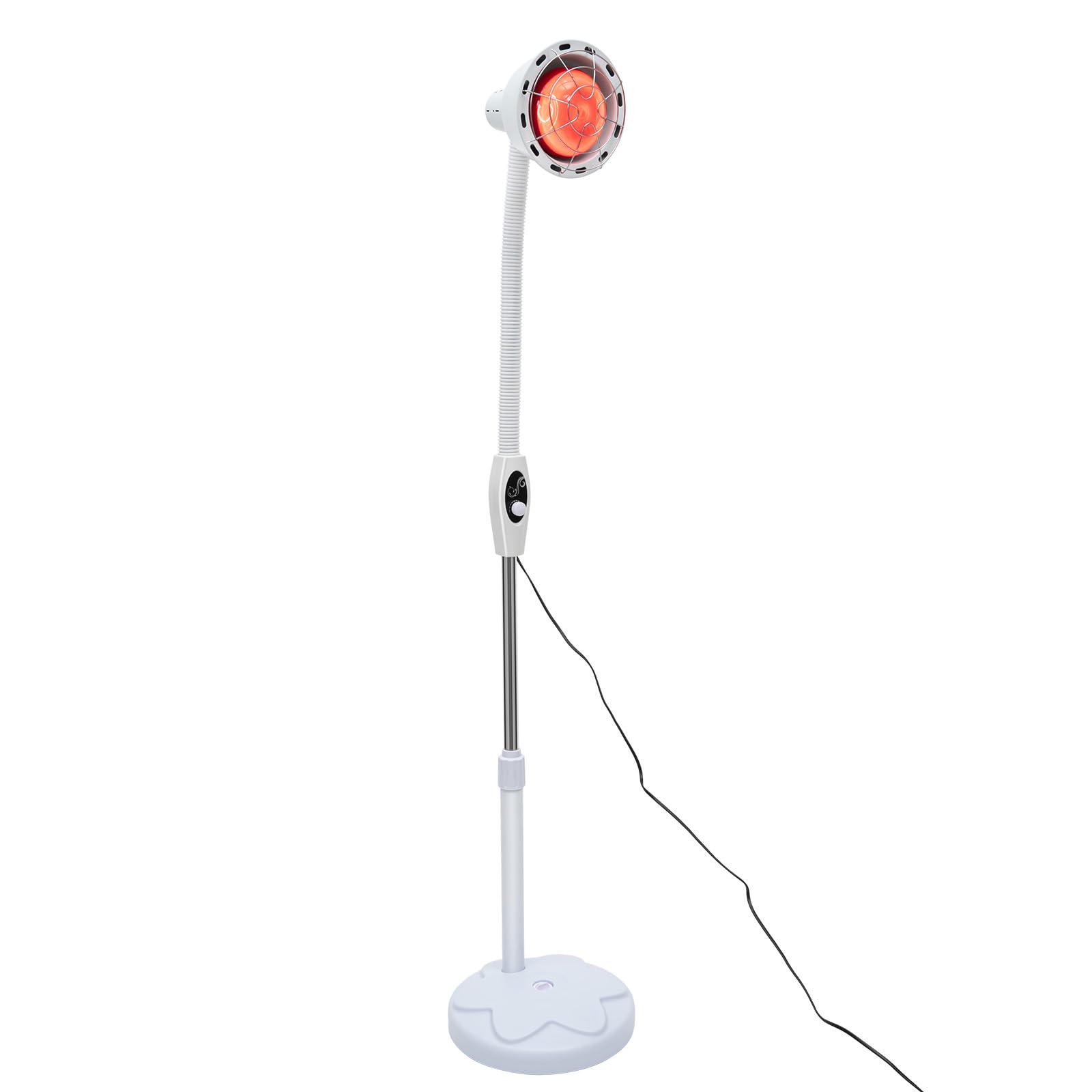 Lampada termica da 275 W, luce rossa a infrarossi, lampada da terapia con supporto per schiena, collo, spalle, ginocchia, mani e articolazioni