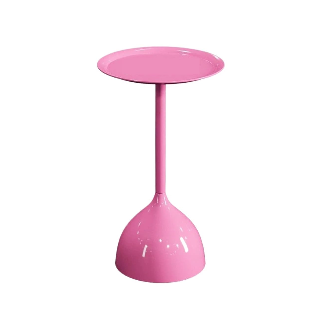 Tavolino Rotondo Con Vassoio Tavolo Rotondo Colorato | Mobili creativi for la dopamina, for il tempo libero, caffè, soggiorno, divano(Pink)