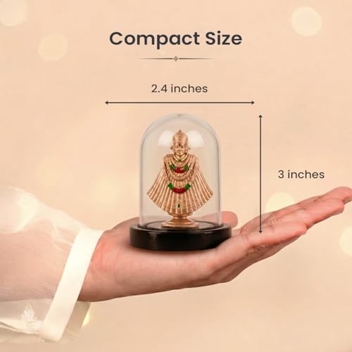 Image of Astrotalk Khatu Shyam Murti with Dome | Shyam Baba Idol for Protection, Peace & Positivity | Home Decor for Living Room, Office Desk & Pooja Room | Car Dashboard God Idol | Housewarming Gift