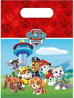 Paw Patrol Party / Loot Bags 23 x 16.5 cm Pack of 6 Multi-Coloured