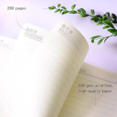 Lined Paper Planner Notebook (A5) - 15 * 21 cm - Chic Metal Pen (Black)