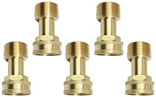 Interstate Pneumatics FGF112 3/4 Inch GHT Female x 3/4 Inch Male NPT Hose Fitting - Swivel - Pack of 5