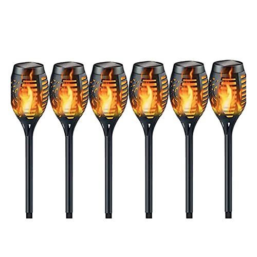 BEEOFICEPENG 6pcs luz brillante luz de jardín negro impermeable decoración de jardín al aire libre césped, camino patio