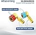 Mtsooning R1234yf 90° High/Low Side Quick Couplers Kit, R1234YF to R134A Quick Coupler Adapter, R1234YF Hose Adapter Fitting Connector with R134A Retrofit Valve for Car Conditioner AC Charging
