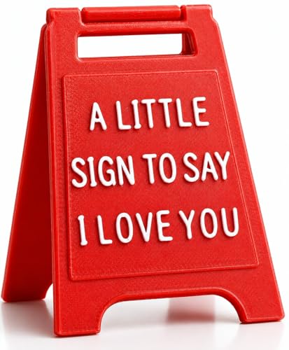 Romantic Mini Desk Sign with “I Love You” Message – Valentine’s Day & Romantic...