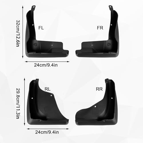 Image of Mud Flaps Compatible with Toyota Camry SE /XSE 2025 2026 (OEM Style), Front and Rear Mud Splash Guard 4PC-Set, Driver and Passenger Sides Wheel & Tire Mudguards