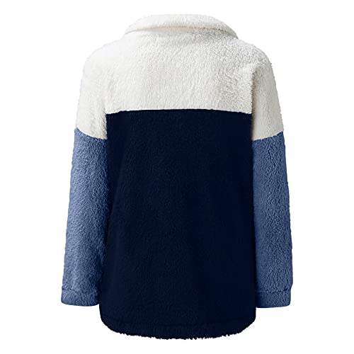 Briskorry Dikke pluche dubbelzijdige fleece pullover winter warm splice kleurblok luipaardprint sweatshirt opstaande kraag bovenstuk trui lange mouwen voor vrouwen - Image 5