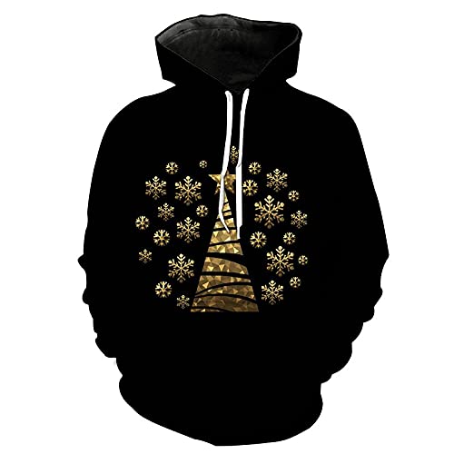 OJOP Sudadera con Capucha de Navidad para Hombre y Mujer,Sudadera con Estampado 3D a la Moda,Jersey...