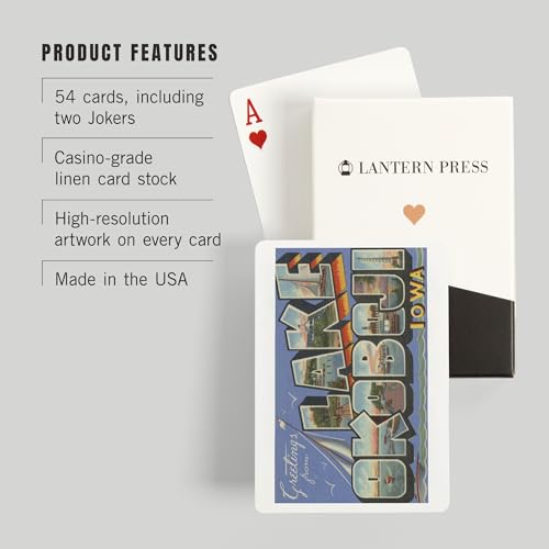 Cartas de Poker Lantern Press Lake Okoboji 52 naipes miniatura 3