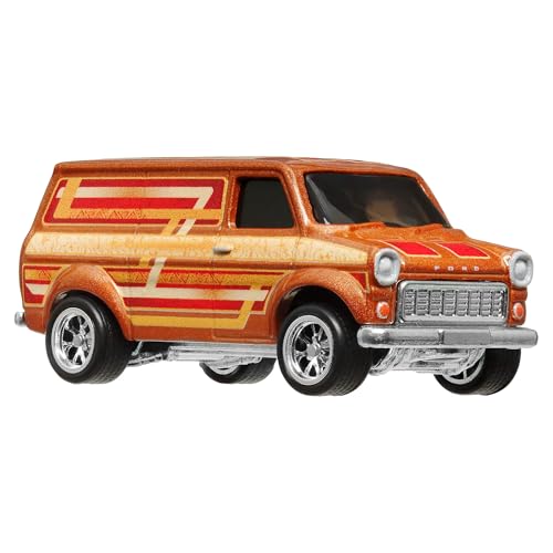Image of Hot Wheels Boulevard Ford Transit SuperVan Boulevard Vehicle Toy (Orange)