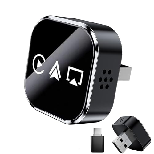 Carplay 3 en 1 sans fil Smart Carplay Mirror Link Android Auto Adapte avec WiFi 5 GHz et Bluetooth 5.0, connexion rapide et stable, mini adaptateurs au design stable, pour voiture Play et Android Auto