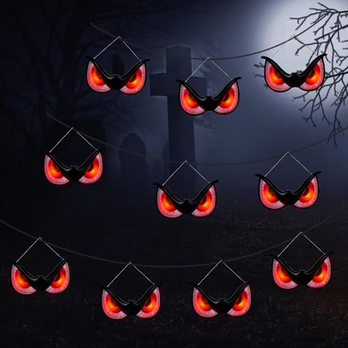 WBao Halloween Flashing Spooky Eyes Lights, Realistic Light-Up Eyes with