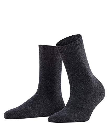 FALKE womens Cosy Wool Casual Sock - Merino Wool/Cashmere Blend, Grey (Anthracite Melange 3089), US 5-7.5 (EU 35-38 ? UK 2.5-5), 1 Pair