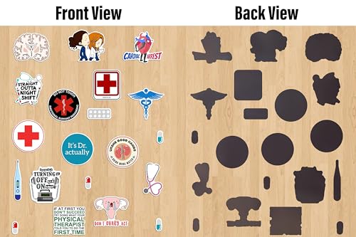 Image of WallDesign Doctor Life Fridge Magnets - Unique Medical Theme Magnet Collection, Great Gifts for Medical Students and Professionals, Durable Design (Set of 20)