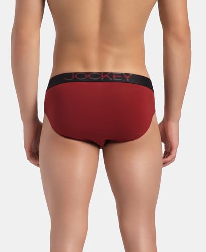 Image of Jockey US07 Men Super Combed Cotton Elastane Stretch Solid Brief with Ultrasoft Waistband