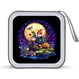 Gnomes Moon CD Case Holder Portable 40 Capacità DVD Wallet Storage Organizer per Auto Viaggi