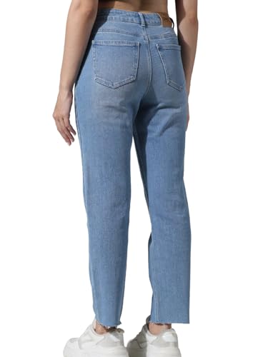 Image of ONLY Women's Straight Fit High Rise Jeans