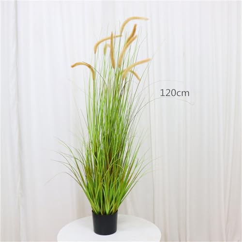 Garveehome 2Pcs Artificial Grass Plant, 4ft Tall Horsetail Grass Realistic Faux Plants Fake Grass Plant Indoor Decorative Greenery for Home Living Room Bedroom Decoration