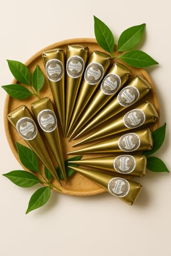 Image of Surabhi's Organic Mehendi Cones Pack of 12 | Natural Mehndi | Long Lasting Dark Color | Chemical-Free
