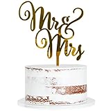 Qertesl Acrylic Mr & Mrs Cake Topper ,Bride and Groom Cake Topper, Wedding or Anniversary party Cake Topper. (2)