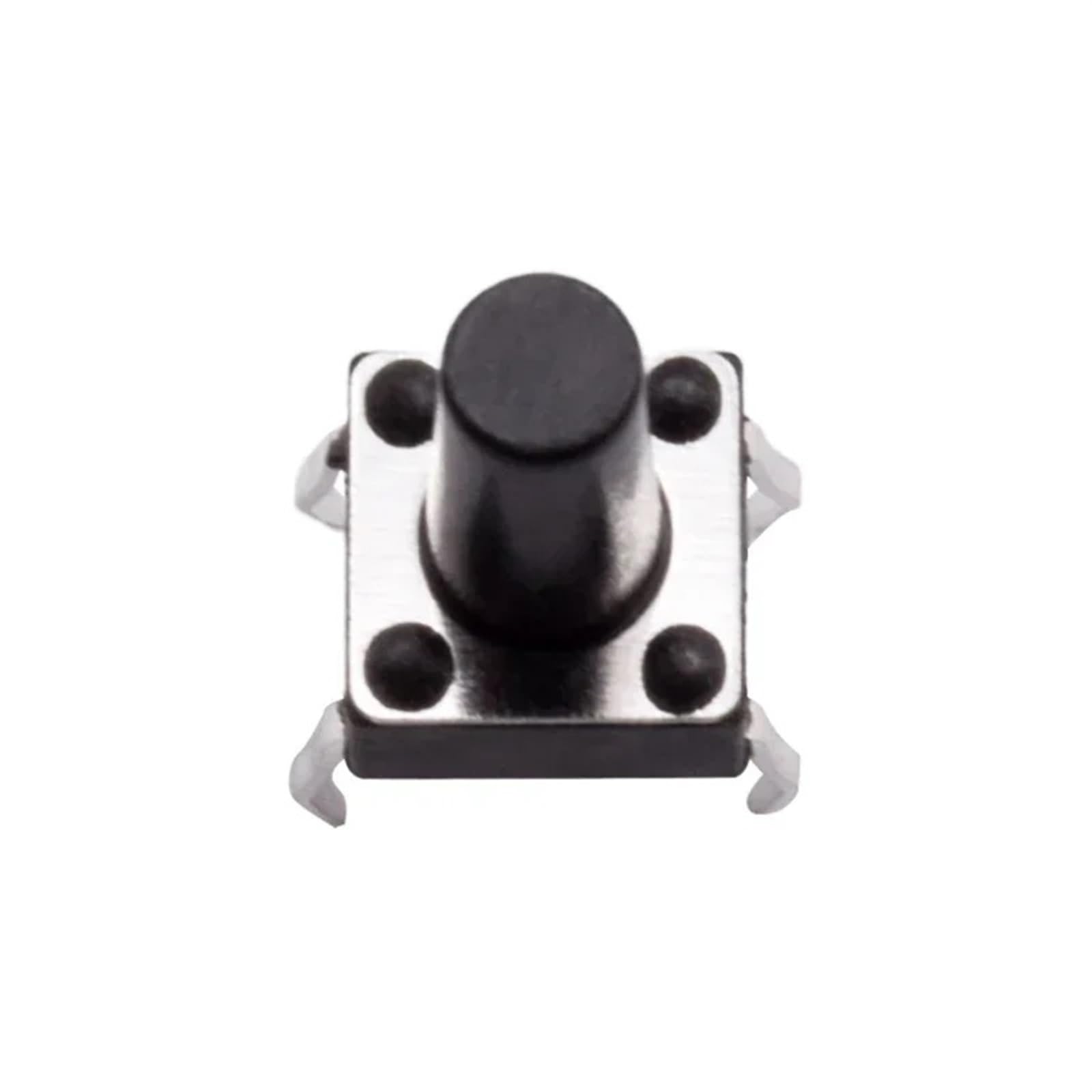Interruptor de botón de 4 Pin Micro Mini interruptor DIP de reinicio negro 6*6 H=12.5mm para PCB 7