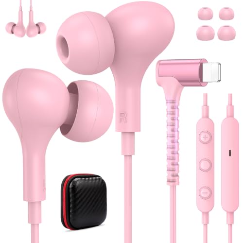 ACANDYA �L���w�b�h�t�H�� iPhone 14 13 Pro�p MFi�F�胉�C�e�B���O �s���N | iPhone 12 11 XS Max XR XS SE 8 Plus�p�R�[�h�C���z�� ���p�v���O ���C�C���z�� �����}�C�N�{�����[���R���g���[���w�b