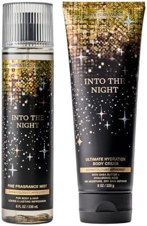 Bath & Body Works Body Spray and Body Cream Set, Into the Night, 2-Pack