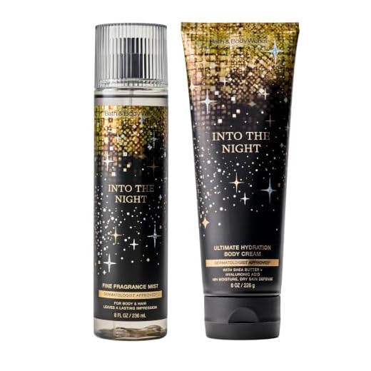 Bath & Body Works - Into the Night - Fine Fragrance Mist and Ultra Shea Body Cream - Full Size (Packaging Varies)