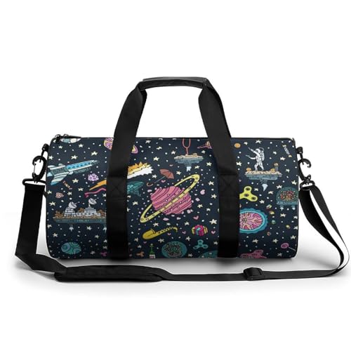 Sac de sport Planet Rocket un bagage cabine de 45cm pour gym et voyage duffel noir