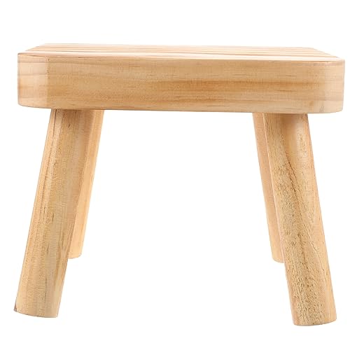 Madera pequeño desmontable para interiores taburete elegante 8