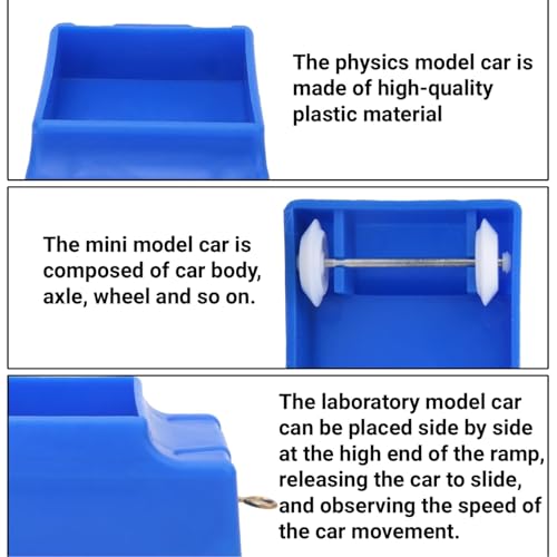 Image of Physics Experiment Car Mini Adjustable Wheel Friction Dynamics Cart for High School College Physics Lab Classroom Demonstration (Physics car)