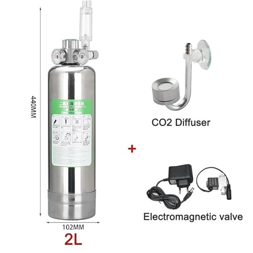 Diffuseur CO2 aquarium en acier inoxydable avec électrovanne 110V - 3