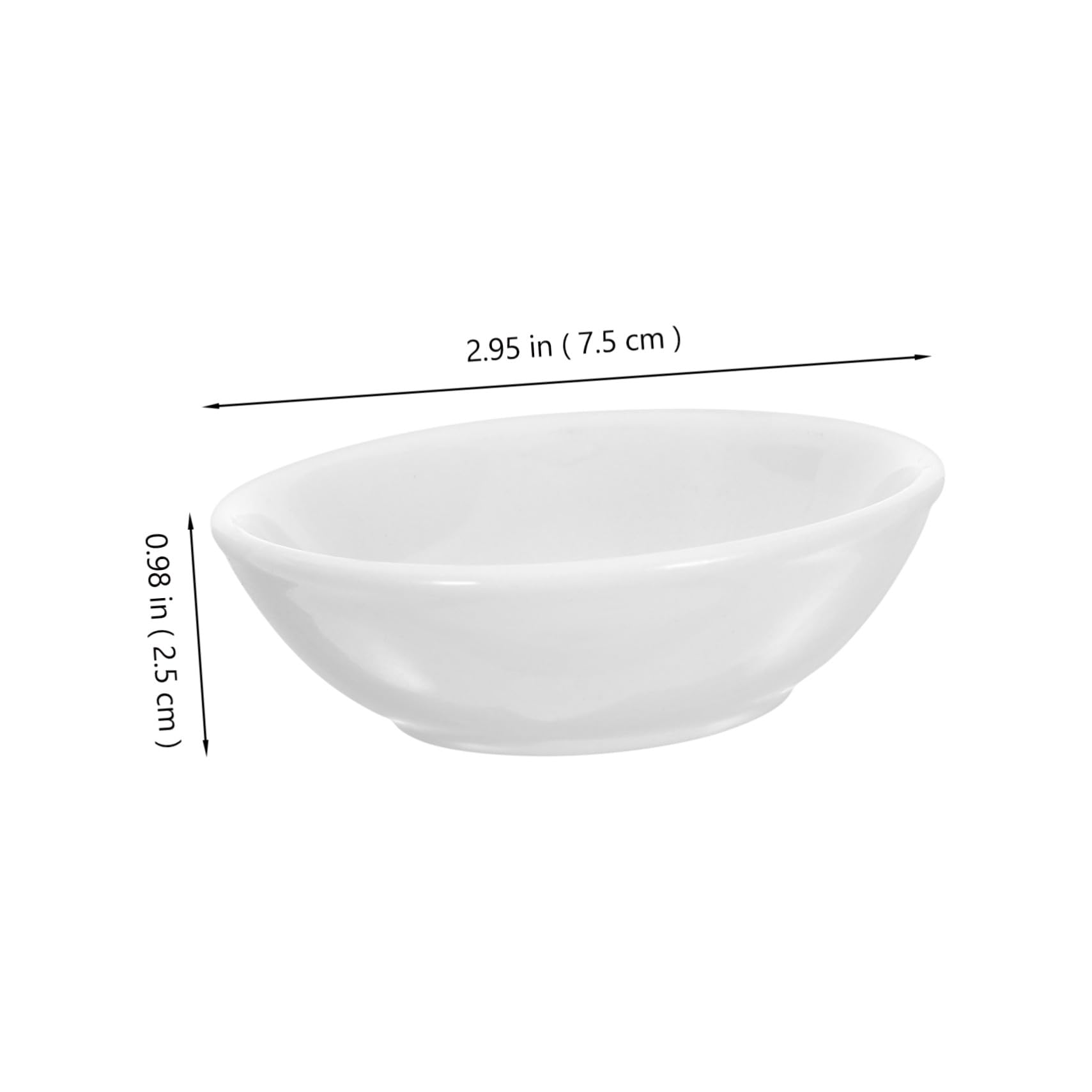 Alipis 12 Bols à Trempette en Céramique Blanche pour Sauce Soja