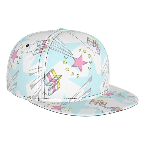 Religious Mysticism Fashion Flat Brim Baseball Cap â€“ Stylish Unisex Cap with All-Over Print Design â€“ Breathable Lightweight Hat for Daily Wear, Outdoor Activities, and Travel Black