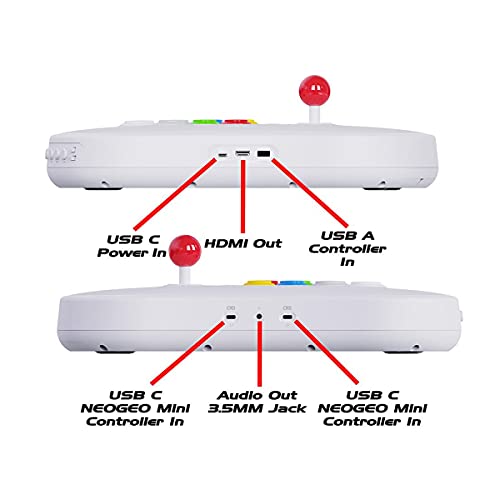 Neogeo Arcade Stick Pro With 20 Pre-Installed Neo-Geo Retro Games, Neo Geo Pocket Support 720P Hdmi Output, 3.5Mm Audio Jack #TOP3