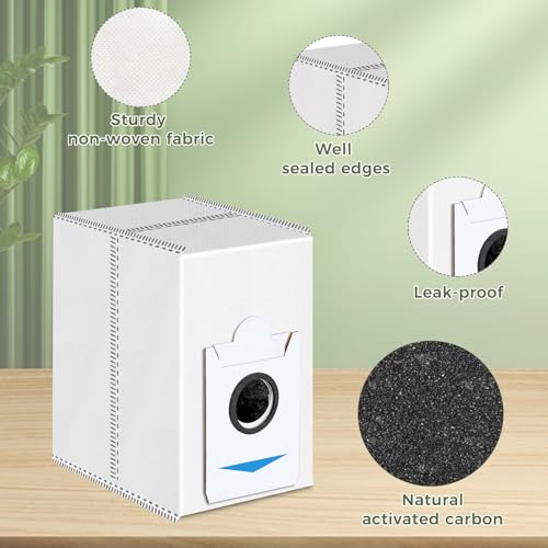 10 Stück Staubbeutel für Ecovacs T30S Combo / T30S Combo Complete Staubsauger Absaugstation, Ersatzbeutel Zubehörset Antibakterieller Staubsaugerbeutel Ersatzteile (Nicht für T30S)