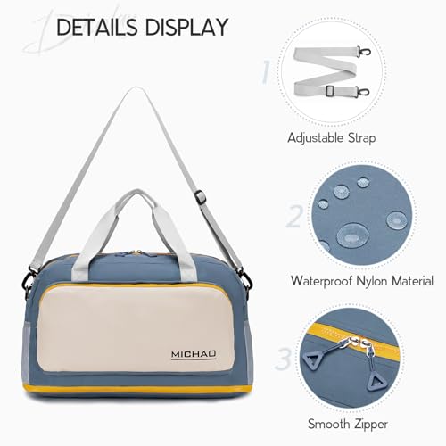 BAGROUPS Handgepäck Tasche 55x40x23 Lufthansa Faltbare Wasserdicht Reisetasche 55 x 40 x 23 cm Groß Erweiterbar Handgepäck für Flugzeug Diebstahlsichere Sporttasche für Weekender Fitness Damen Herren