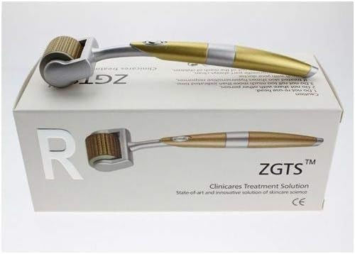 ZGTS Miro Needle Skin Roller Cosmetic Needling Instrument For Face, 192 Titanium Micro Needle 0.25mm, Plastic Case for Micro needles, for vitamin c serum,collagen and hyaluronic acid