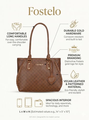 Image of Fostelo Women's Buenos Satchel Tote Handbag for Women | Ladies Purse | Stylish Shoulder Bag | Gift For Women