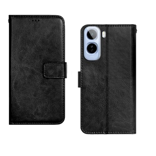 Image of amazon basics Vivo T5 Pro 5G Flip Cover | Card Pockets Wallet & Stand | Flip Cover for Vivo T5 Pro 5G (Black)