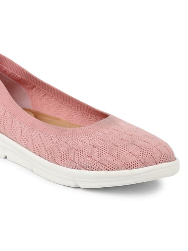 Image of Carlton London Women's Textured Knit Comfort Ballet Flats