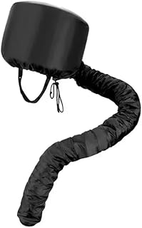 غطاء رأس للعناية وتجفيف الشعر لتصفيف وصبغ وتجفيفه بالهواء للراس وبونيه من خامة النايلون ملحق لتغطية أسود