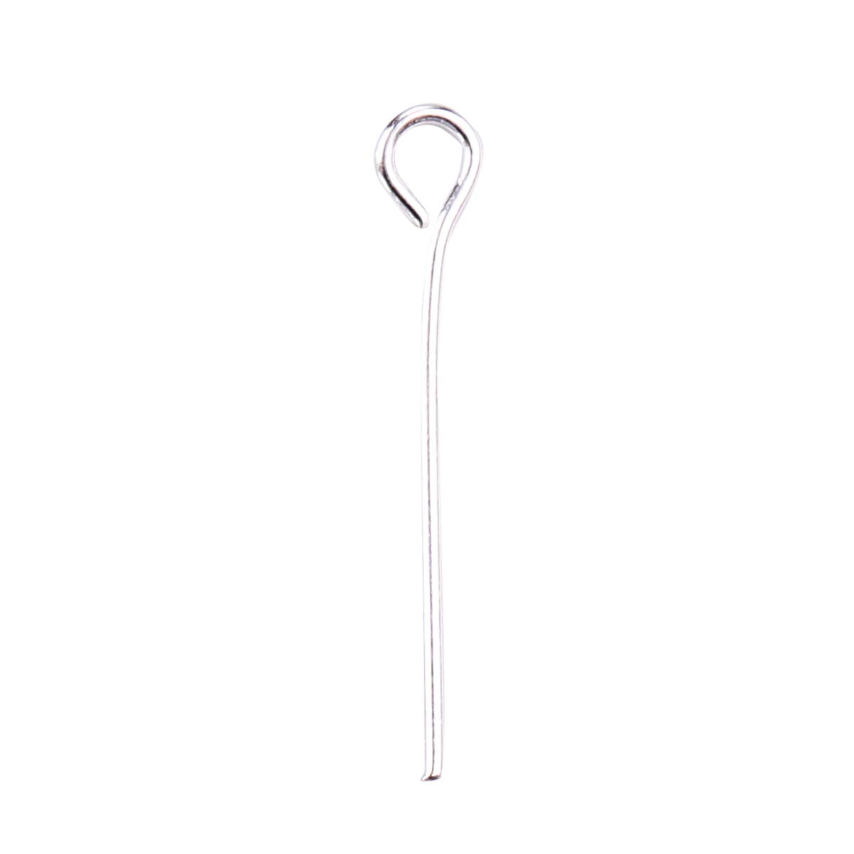 BEADIA Alfileres de cabeza plateada para hacer joyas de bricolaje de 20 mm, 500 unidades