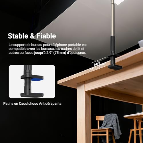 Support de téléphone compatible iPhone et Android Neewer X6 antifatigue - 5
