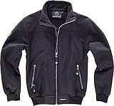  S-ROX WORKTEAM - Chaqueta Workshell con Cremalleras a Contraste. Cuello Alto, canesús y Cierre de Cremallera de Nylon. Solapa Protectora Interior Hombre Negro XXL