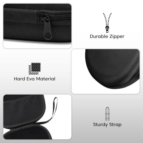 Image of VERTUS Headphone Protective Storage Case Cover for GOBOULT Anchor Bluetooth Wireless Over Ear Headphones (Hard Shell|EVA|Black)