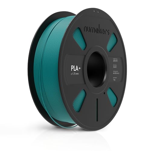 Image of NUMAKERS PLA+ 3D Printer Filament, 1.75mm, Dimensional Accuracy + /- 0.03 mm, 1 kg Spool (2.2 lbs), Compatible with Most FDM Printers (Lagoon Blue)