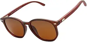 Oculos de Sol Hexagonal Premium Bambu Classico Retro UV400 Masculino Feminino Unisex - Modelo Tulum Polarizado - Cacife Brand