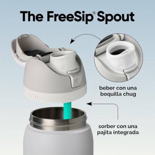 Miniatura 2 de Owala Freesip Botella Agua Acero Inoxidable Con Pajita, 945 Ml - Botella Térmica A Prueba De Fugas Para El Deporte Y Los Viajes, Sin Bpa, Iced Breeze